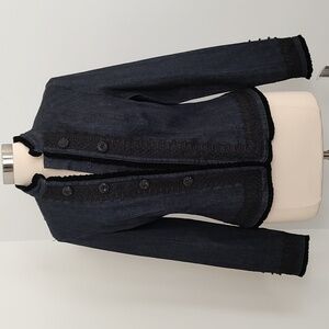 INC International Concepts Black Jean Jacket